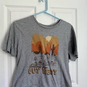 Miken Gray Tee with Desert Print